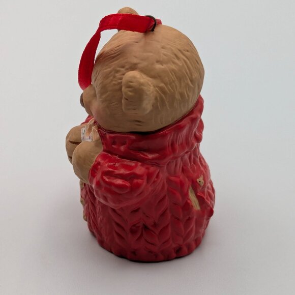 Hallmark Keepsake Snuggly Sugar Bear Bell 2001, Porcelain Christmas Ornament - Picture 6 of 12
